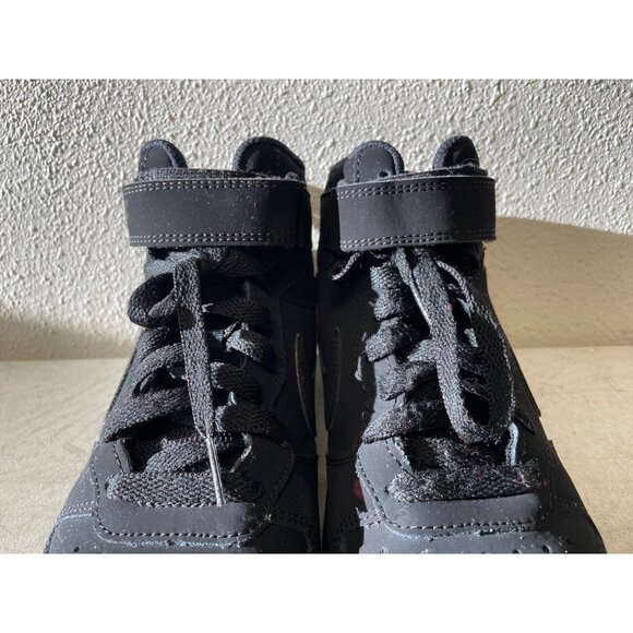 Nike Court Borough Mid 2 GS 'Triple Black' CD7782-001 Boys Size 5.5Y - Picture 5 of 9